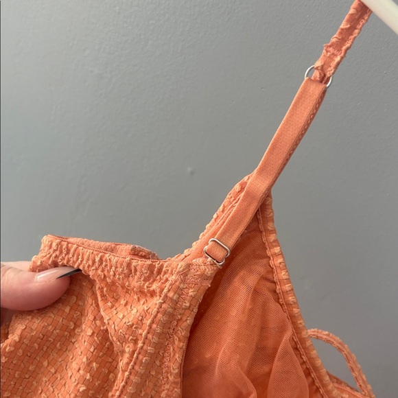 Orange Ruffled Corset Top - Picture 4 of 5